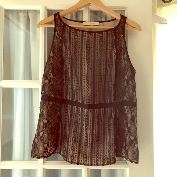 LOFT Tops - LOFT sleeveless peplum top